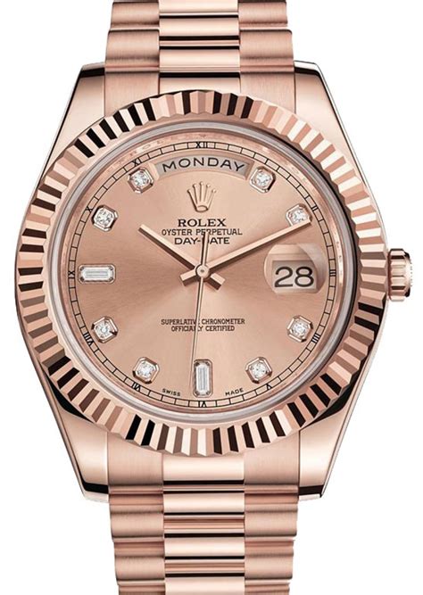 rolex president day-date ii men's 18k rose gold watch 218235|rolex day date 218235.